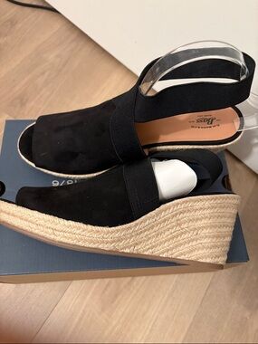 G.H. Bass Sandals Espadrille Wedge Slingback Size 11